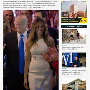 Melania Trump Michael Kors collection light blue dress circa 2016 size 8